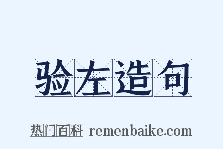 验左造句是什么意思的图片